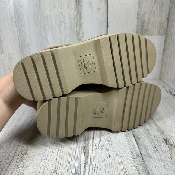 NEW Blondo Grayce Tan Waterproof Platform Lace Up Ankle Bootie #1230 - Picture 8 of 13